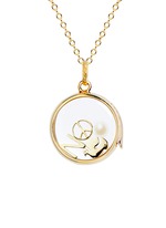 Figure View -Click To Enlarge 18k yellow gold letter charm - N