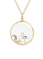 Figure View -Click To Enlarge 18k yellow gold letter charm - O