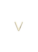 Main View -Click To Enlarge 18k yellow gold letter charm - V