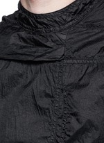 Detail View -Click To Enlarge 'Spliced' ruffle hem crinkle nylon sleeveless top