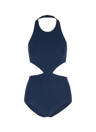 Main View - Click To Enlarge Main View - Click To Enlarge - Flagpole Swim - 'Lynn' cutout halterneck swimsuit
