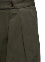 Detail View -Click To Enlarge 'Pamplona' pleat brushed twill wide leg pants