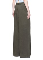 Back View -Click To Enlarge 'Pamplona' pleat brushed twill wide leg pants