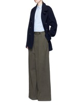 Figure View -Click To Enlarge 'Pamplona' pleat brushed twill wide leg pants