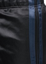 Detail View -Click To Enlarge Side stripe satin cropped jogging pants
