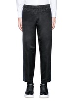 Main View -Click To Enlarge Side stripe satin cropped jogging pants