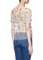 Back View -Click To Enlarge Embellished metallic star tulle top