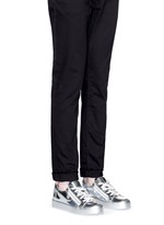 Figure View -Click To Enlarge 'May London' metallic leather slip-on sneakers