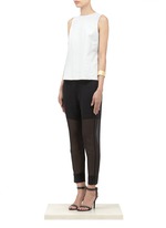 Vince&nbsp;Perforated leather tank top
