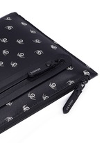 Detail View -Click To Enlarge 'Pool Spider' print medium leather zip pouch