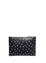 Back View -Click To Enlarge 'Pool Spider' print medium leather zip pouch
