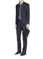 Figure View -Click To Enlarge 'Pool Spider' print medium leather zip pouch