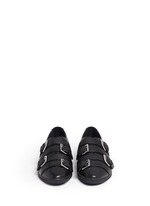 Front View -Click To Enlarge 'Novva' buckled strappy leather flats