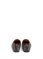Back View -Click To Enlarge Floral bee embroidery houndstooth moccasins