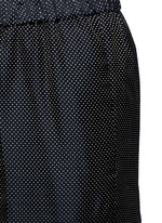 Detail View -Click To Enlarge 'Palmira' metallic jacquard elastic waist pants