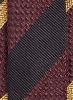 Detail View -Click To Enlarge Regimental stripe silk jacquard tie