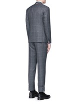 Back View -Click To Enlarge Glen plaid hairline overcheck wool suit