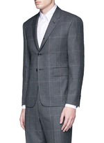 Front View -Click To Enlarge Glen plaid hairline overcheck wool suit