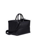 Click To Enlarge Foldable leather carry-on satchel