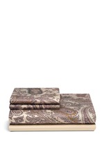 Main View -Click To Enlarge Zanzibar Dominca paisley print king size duvet set