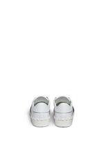 Back View -Click To Enlarge Colourblock leather stud sneakers