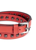 Detail View -Click To Enlarge 'Mini Rockstud' double wrap leather bracelet