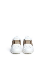 Front View -Click To Enlarge Colourblock leather sneakers