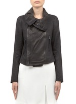 Vince&nbsp;Wide-collar contrast panel jacket