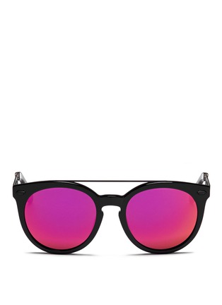 Main View - Click To Enlarge Main View - Click To Enlarge - ANDERNE - 'Against All Odds' metal temple acetate sunglasses