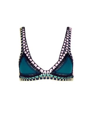 Main View - Click To Enlarge Main View - Click To Enlarge - Kiini - 'Flor' crochet trim bikini top