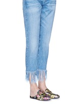 Figure View -Click To Enlarge 'Princetown' horsebit vamp floral jacquard slide loafers
