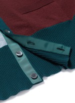 Detail View -Click To Enlarge Colourblock stripe cashmere cropped cardigan