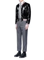 Figure View -Click To Enlarge Travel icon embroidery hopsack shirt