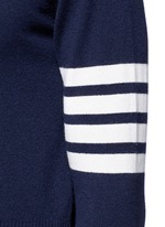 Detail View -Click To Enlarge Stripe sleeve cashmere sweater