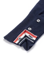 Detail View -Click To Enlarge Stripe sleeve cashmere sweater