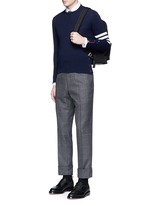 Figure View -Click To Enlarge Stripe sleeve cashmere sweater