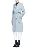 Figure View -Click To Enlarge Double face wool-cashmere belted coat