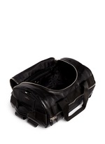 Detail View -Click To Enlarge Star print leather duffle backpack