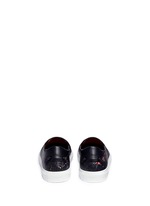 Back View -Click To Enlarge Monkey print leather skate slip-ons