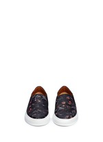 Front View -Click To Enlarge Monkey print leather skate slip-ons