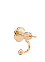 Detail View -Click To Enlarge 'Gravitation' diamond pavé 18k gold lapis earrings