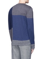 Back View -Click To Enlarge Bouclé colourblock wool sweater