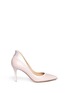 Main View - Click To Enlarge Main View - Click To Enlarge - Gianvito Rossi - Satin trim leather pumps