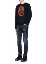 Figure View -Click To Enlarge 'Bayo' snake embroidery sweatshirt