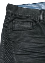 Click To Enlarge Slim fit overdye biker jeans