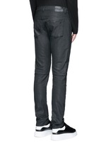 Back View -Click To Enlarge Slim fit overdye biker jeans