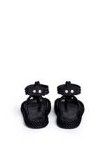 Back View -Click To Enlarge 'Lesley' knotted rope T-strap sandals