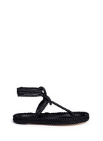Main View -Click To Enlarge 'Lesley' knotted rope T-strap sandals