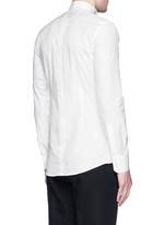 Back View -Click To Enlarge 'Gold' wingtip collar pleat bib tuxedo shirt