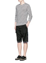 Figure View -Click To Enlarge Diagonal stripe silk sweater